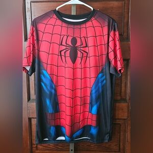 M, Marvel Spider-Man Sublimated Performance Short Sleeve T-Shirt Mad Engine